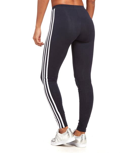 adidas Originals Cotton 3-stripes Leggings in Navy/White (Blue) - Lyst