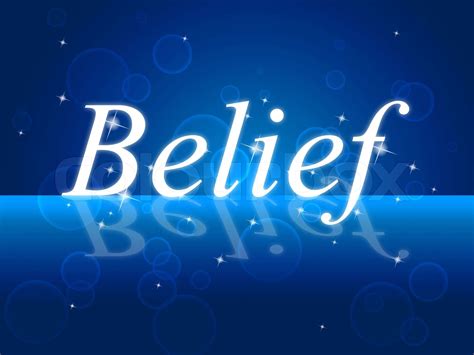 Believe Word Represents Belive In Yourself And Confidence | Stock image ...