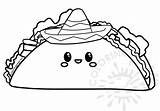Mexican Food  Coloring Page sketch template