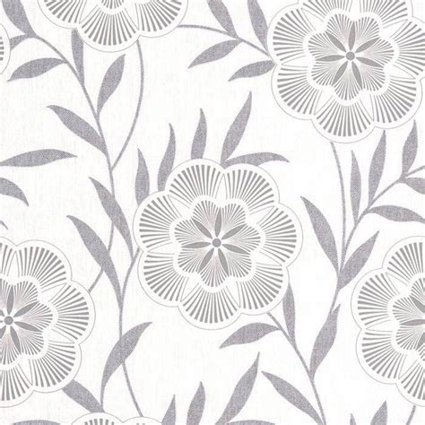 Steve's Blinds & Wallpaper | Grey floral wallpaper, Textured wallpaper ...