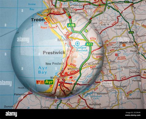 Map of prestwick hi-res stock photography and images - Alamy