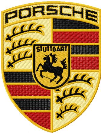 Porsche logo embroidery design