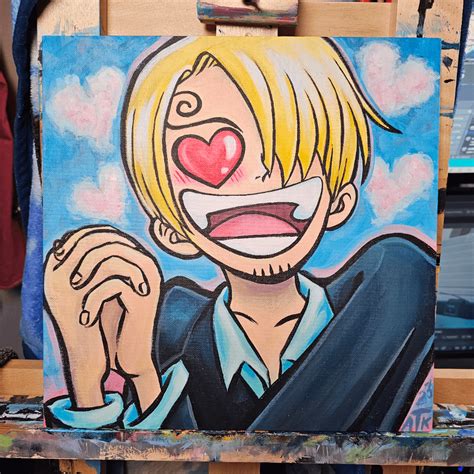 Sanji Heart Eyes painting by me : r/OnePiece