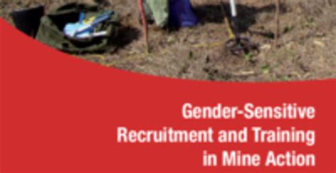 Gender-Sensitive Recruitment and Training in Mine Action – Guidelines - GICHD