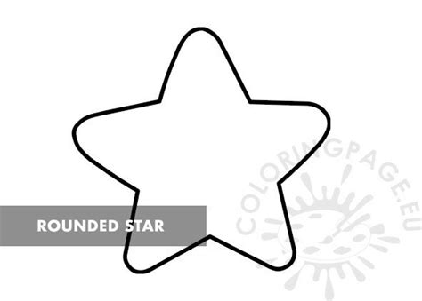 Star Rounded star template printable | Coloring Page