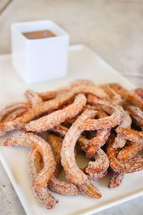 Mini Churros with a Caramel Dipping Sauce - New Mexican Foodie