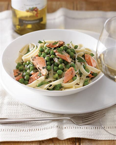 Salmon and pea tagliatelle recipe | delicious. magazine