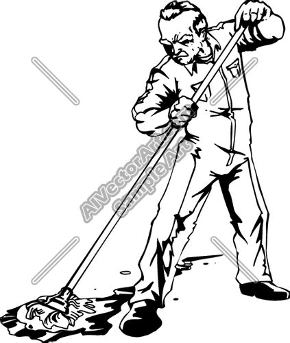 Collection of Janitor PNG Black And White. | PlusPNG