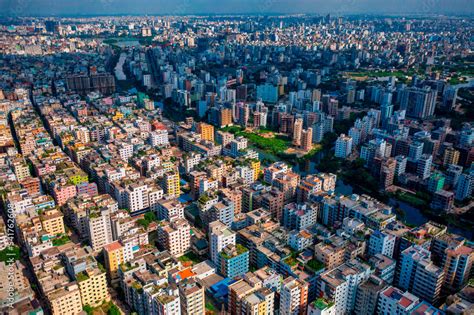 Aerial view of Dhaka skyline, Bangladesh. Stock Photo | Adobe Stock