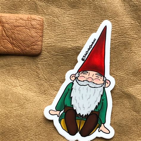 Gnome Sticker Waterproof Vinyl Sticker Garden Gnome Car | Etsy