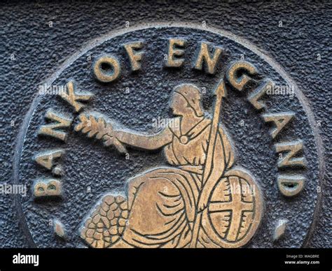 Bank of England Logo or symbol on the Bank of England building in Central London Stock Photo - Alamy