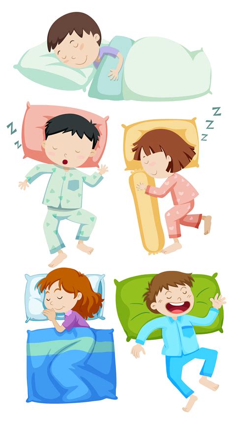 A Set of Kids Sleeping 301320 Vector Art at Vecteezy