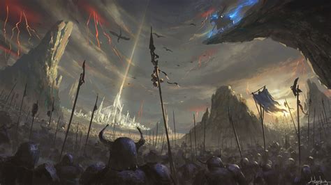 Fantasy Battle Army Knight City Landscape Wallpaper Fantasy Heroes, Fantasy Battle, High Fantasy ...