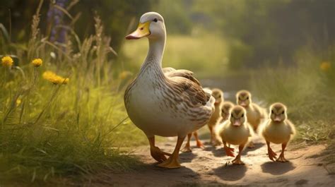 Premium AI Image | duck family free photo HD background