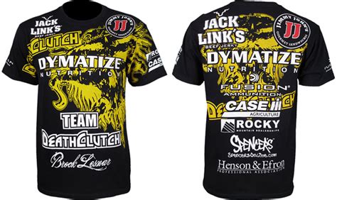 DeathClutch Brock Lesnar UFC 141 Walkout Shirt (with Sponsors ...