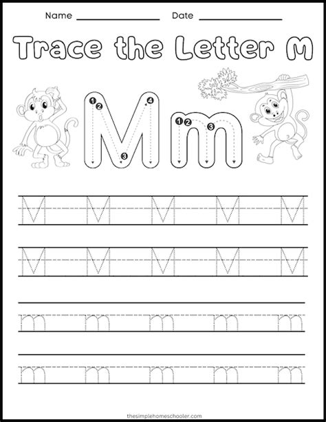 15+ Letter M Worksheets: Free & Easy Print! - The Simple Homeschooler