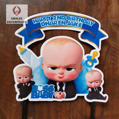 CUSTOMIZED CAKE TOPPER - THE BOSS BABY | Shopee Philippines