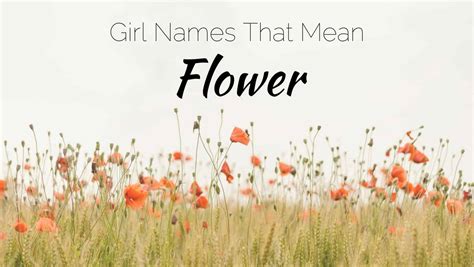 Girl Names That Mean Flower | MomsWhoThink.com