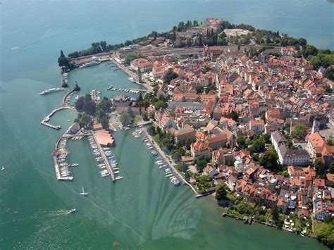 Lindau, Bodensee, Bavaria, Germany. | Aerial photography, Lindau, Aerial view