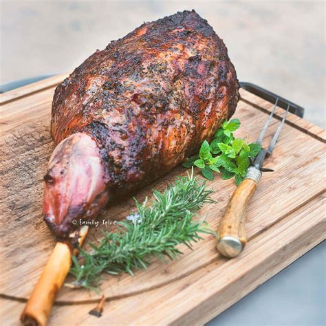 Juicy, tender and ridiculously delicious, this recipe for Grilled Leg of Lamb with Rosemary ...