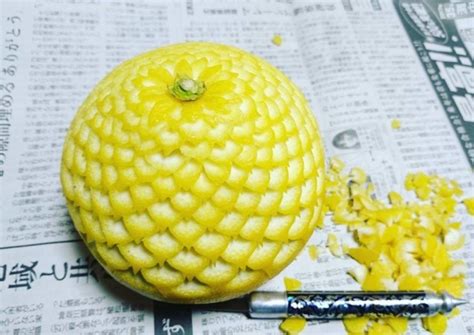 Japanese food artist carves fruits into incredible masterpieces using ...