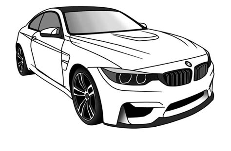 BMW M4 | Bmw m4, Car drawings, Mini drawings