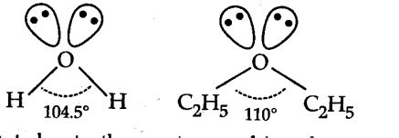 In both water and diethyl ether, the central atom viz. O-atom has same hybridization. The why do ...