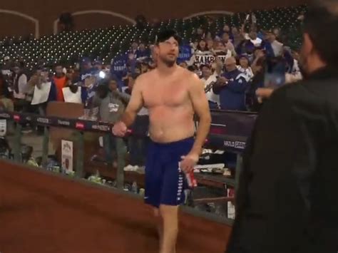 Max Scherzer Goes Topless On Field To Celebrate NLDS Win Over Giants