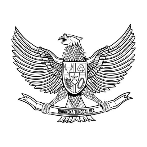 Sketch of Garuda Pancasila, Symbol Of Indonesia Country 33198110 Vector Art at Vecteezy