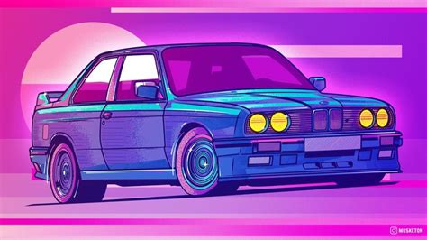 Artist illustration of classic BMW E30 M3 | E30, Bmw art, Bmw