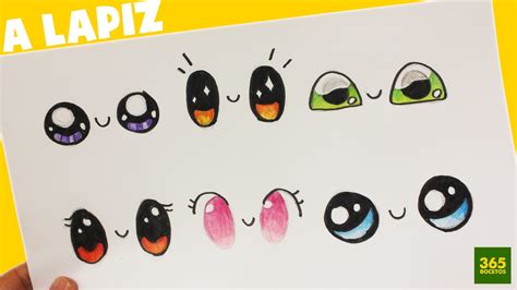 COMO DIBUJAR OJOS KAWAII PASO A PASO - dibujos kawaii faciles - How to draw eye, My Crafts and DIY