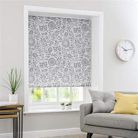 Scandi Floral Grey Daylight Roller Blind | Dunelm | Roller blinds ...