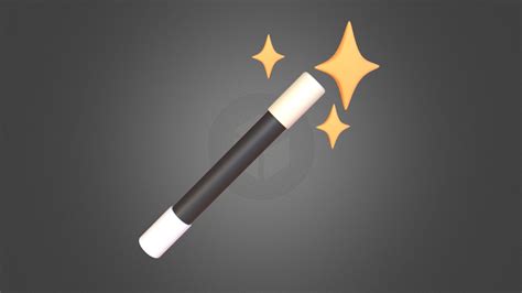 Magic Wand Emoji - Buy Royalty Free 3D model by burakonur99 [16fabd3] - Sketchfab Store