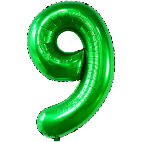 Buy Giant, Dark Green 9 Balloon Number - 40 Inch | Dark Green 9 Birthday Balloon | Dark Green ...