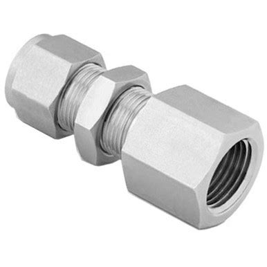 Compression Fittings Stainless Steel, 1/4" Tube x 1/4" NPT Bulkhead Female Connectors