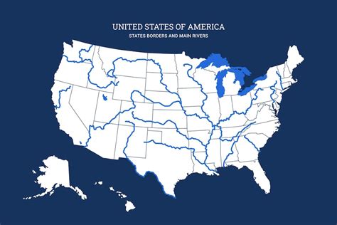 Premium Vector | Cartographic map of united states of america with ...