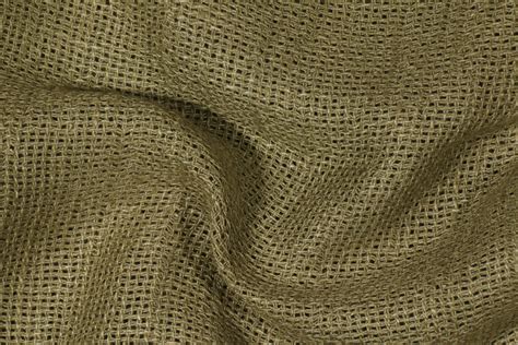 3.3 Yards Designer Open Weave Linen Sheer Drapery Fabric in Tobacco (green)