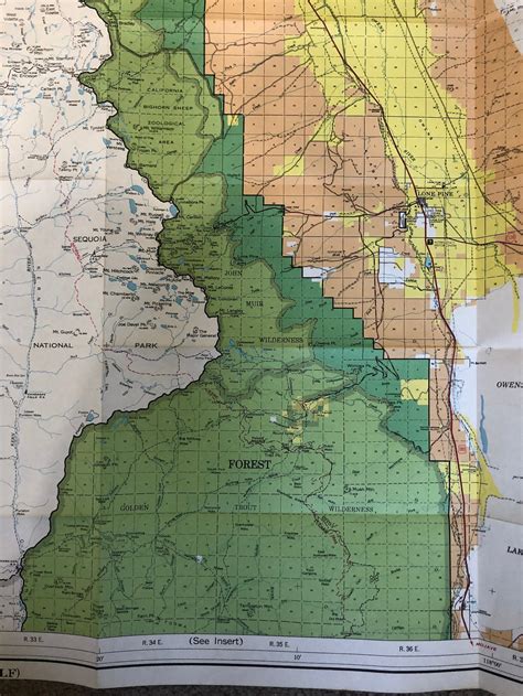 Inyo National Forest Map 1987 USDA Forest Service | Etsy