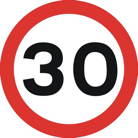 30 MPH Speed Limit Road Sign | UK Delivery | Hirst Signs