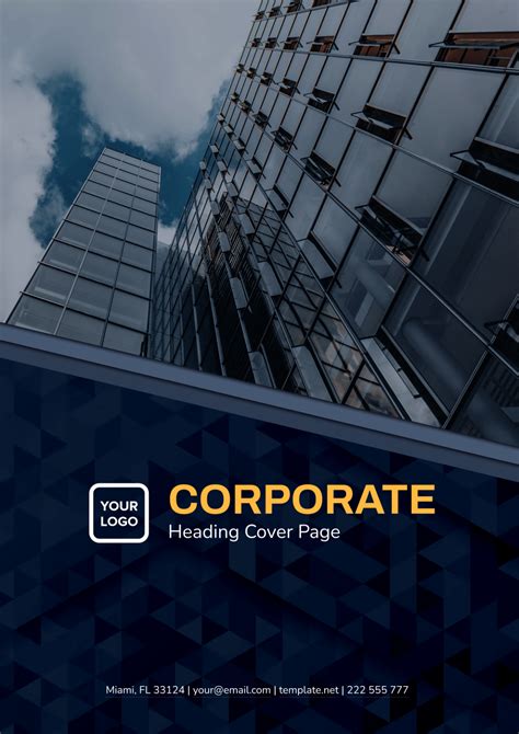 Corporate Heading Cover Page Templates - Edit Online & Download Example | Template.net