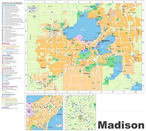 Madison tourist map | Tourist map, Map, Tourist