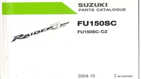 Suzuki Raider 150 Parts Catalogue PART 1 - YouTube