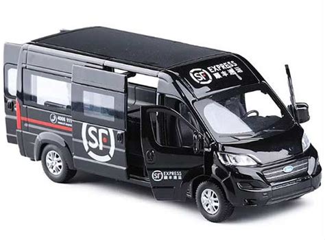 DH Ford Transit Diecast Van Toy Black 1:32 Scale [BB02B557]