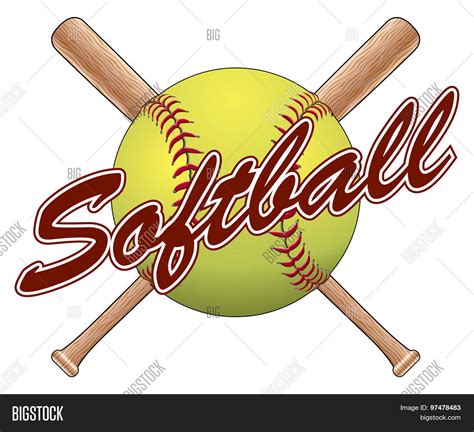 Softball Team Design Vector & Photo (Free Trial) | Bigstock