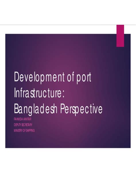 (Session 3) Bangladesh - Port Development | PDF | Port | Transport