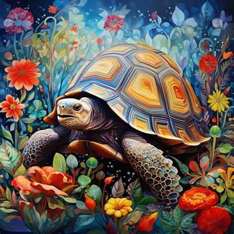 Floral Turtle Calendar Art Free Stock Photo - Public Domain Pictures