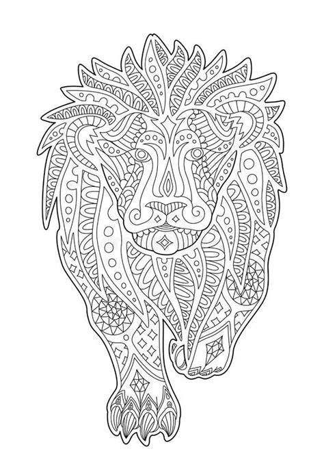 Stylized lion zentangle stock vector. Illustration of predator - 58504163