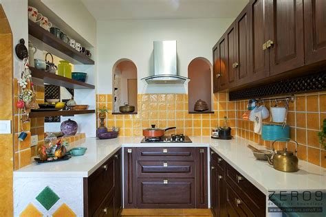 U Shaped Indian Kitchen Interior Design - Under Asia