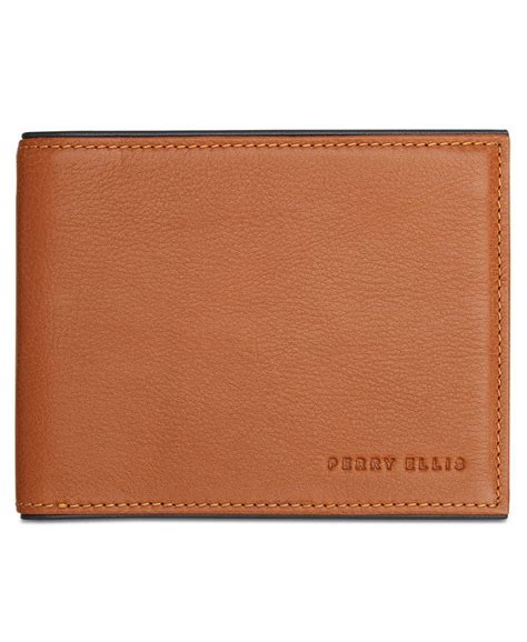 Perry Ellis Men's Portfolio Bifold Leather Wallet - Macy's