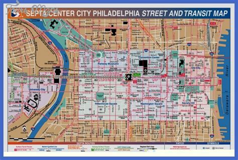 Philadelphia Map Tourist Attractions - ToursMaps.com